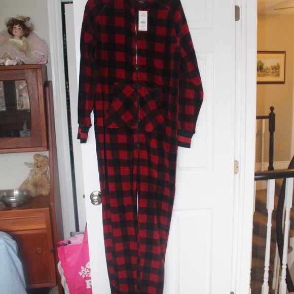 Black Brown 1826 Other - Black Brown 1826 Red and Black Plaid Onesie